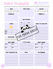 Load image into Gallery viewer, Daily Planner For Tweens + Teens ☁️ instant download to print or use with a free digital planner (i.e. goodnotes app) - The Panda Magic
