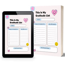 Load image into Gallery viewer, Gratitude and Daily Affirmations ☀️ instant download to print or use on digital planner (i.e. free app goodnotes) - The Panda Magic
