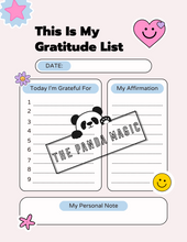 Load image into Gallery viewer, Gratitude and Daily Affirmations ☀️ instant download to print or use on digital planner (i.e. free app goodnotes)
