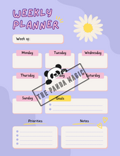 Load image into Gallery viewer, Weekly Planner 🌸 instant download to print or use with a free digital planner (i.e. goodnotes app)

