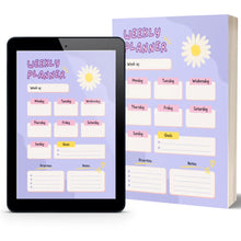 Load image into Gallery viewer, Weekly Planner 🌸 instant download to print or use with a free digital planner (i.e. goodnotes app) - The Panda Magic

