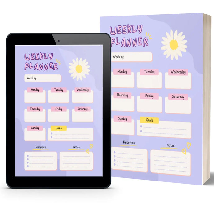 Weekly Planner 🌸 instant download to print or use with a free digital planner (i.e. goodnotes app) - The Panda Magic