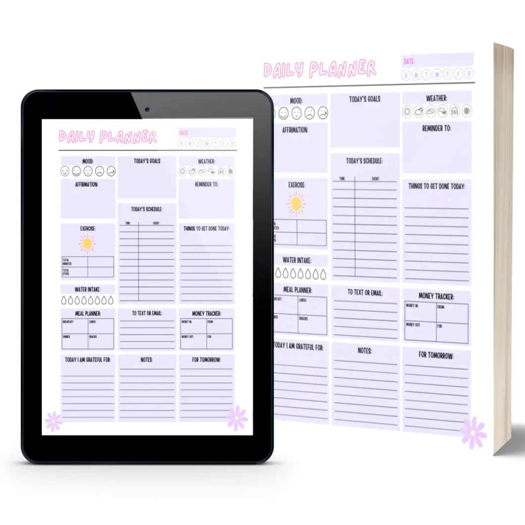 Daily Planner For Tweens + Teens ☁️ instant download to print or use with a free digital planner (i.e. goodnotes app) - The Panda Magic