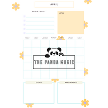 Load image into Gallery viewer, 12 Month Planner With Goal Setting 🌼 instant download to print or use with a free digital planner (i.e. goodnotes app)
