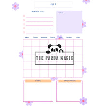 Load image into Gallery viewer, 12 Month Planner With Goal Setting 🌼 instant download to print or use with a free digital planner (i.e. goodnotes app) - The Panda Magic
